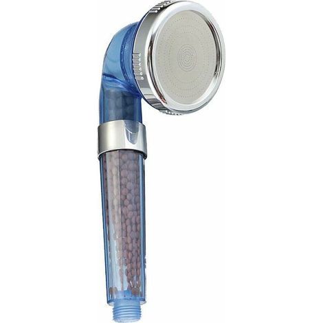 Hochdruck-Duschkopf mit Antikalkfunktion, wassersparende Handbrause fürs Badezimmer, dreistufiges Filtersystem mit 3 austauschbaren Mineralkugeln (1/5)