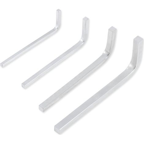 4pcs Jeu de Clés à Tête Carrée, 3mm 4mm 5mm 6mm Clé en Forme de L en Acier Au Chrome Vanadium, Fiables, Coudées pour Vis à Trou de Poche (1/5)