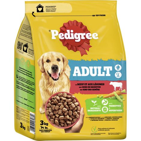 Pedigree Hundetrockenfutter Adult 3 kg Rind & Gemüse (1/3)