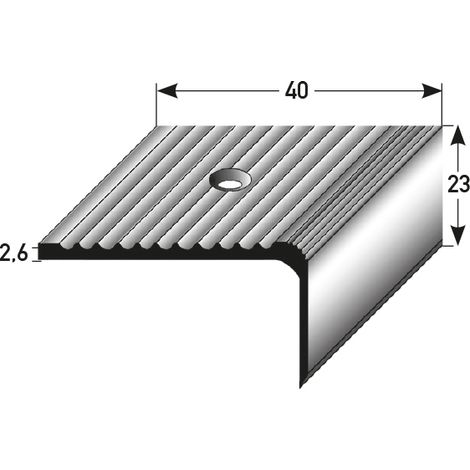 PROVISTON Treppenkante 23 x 40 x 1000 mm Treppenkantenprofil Treppenwinkel Winkelprofil Kombiwinkel Aluminium eloxiert Spezialemailliert Bronze Dunkel (1/3)