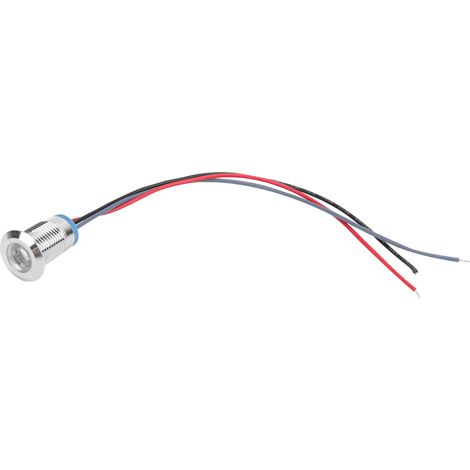 Vente de quatre ensembles, voyants/clignotants LED bicolores étanches en métal de 12 mm, cathode commune 12-24 V rouge et bleu. (1/5)