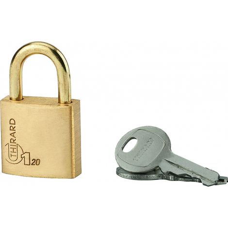 Lucchetto in ottone 20 mm con arco in ottone – THIRARD (1/2)