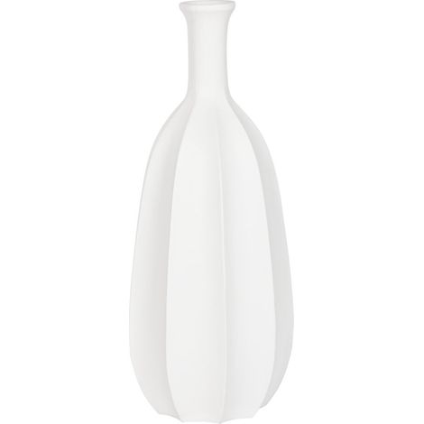 Jarron Fibra Vidrio 30X30X80 Blanco (1/3)