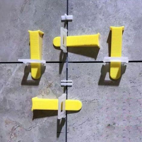 Système De Nivellement De Carrelage - Joint Inférieur À 1 5 Mm - Pour Pose De Carreaux - 100 Pièces (1/5)