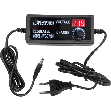 Alimentatore regolabile DC 3-12V 5A con display digitale, 60W Max, 100-240V AC a DC 3V 4V 4.5V 5V 6V 7V 8V 9V 10V 12V Adattatore/trasformatore CA universale