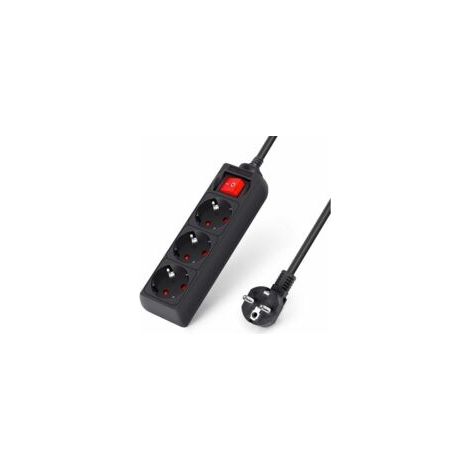 Multiprise 3 Prises avec Interrupteur Parasurtenseur Parafoudre câble 3 m Noir 3680w