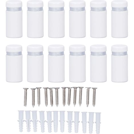 12x25mm Vis de Montage Mural en Acier Inoxydable, Lot de 12 Pièces pour Fixation Publicitaire (1/5)
