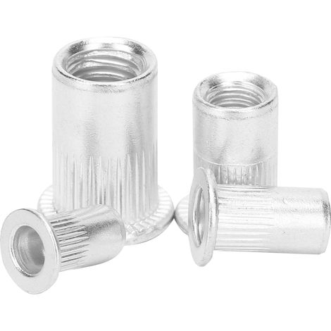Kit 100 Écrous Rivetés à Sertir Aluminium M4/M5/M6/M8 Fixations Quincaillerie (1/5)