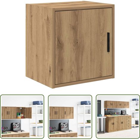 vidaXL Armoire murale de garage chêne artisanal bois d'ingénierie (1/5)