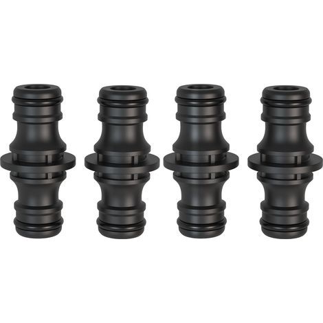 4 pièces 1/2" raccord tuyau d'arrosage - Pièce de raccordement pour une connexion sûre des tuyaux, Couplage, connexion de deux tuyaux pour la prolongation (1/5)