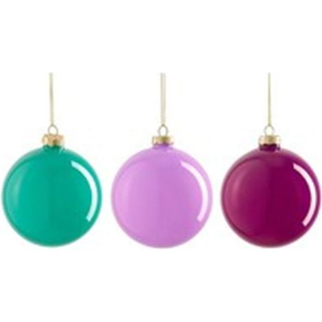 Pallina di Natale in vetro liscio, colori vivaci, 10 cm, 1 pezzo