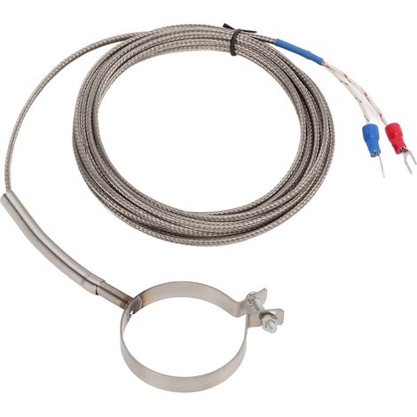 Sonde de contrôle de température multi-tailles à filetage thermocouple haute sensibilité et large plage de mesure (0‑400°C) pour l'industrie (3 mètres) (1/5)