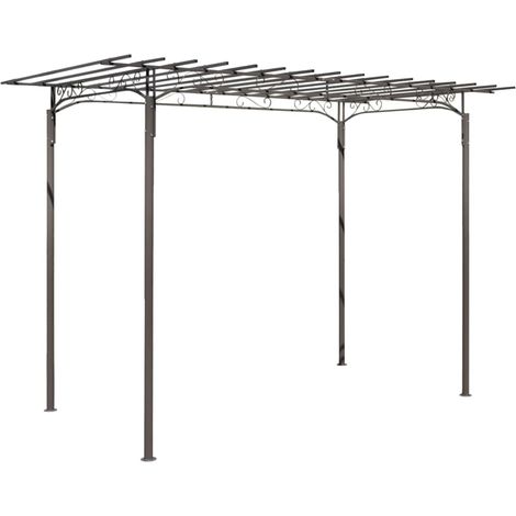 Maison Exclusive - Arco pergola da giardino per rose in acciaio decorazione giardino