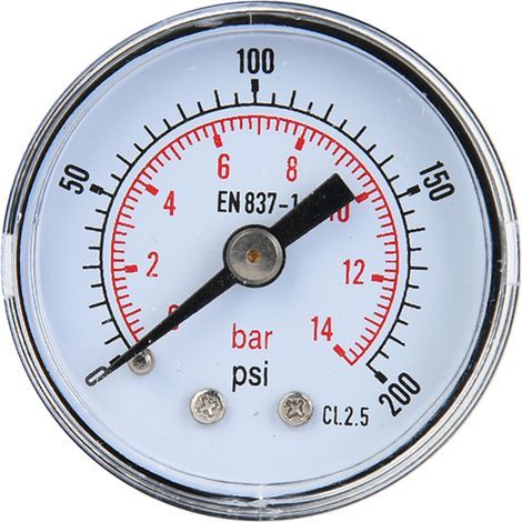 RiToEasysports Affichage Transparent de la Couverture de Cadran avec une Connexion 1/8 Bspt, Mesure Exacte de L' pour L'air et L'eau, Idéal pour les Enthusiases et Spécialistes (0-200PSI, 0-14BAR) (1/5)