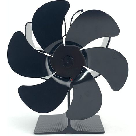Ventilateur à Poêle Alimenté par la Chaleur avec 6 Lames Ventilateur de Cheminée à Air Chaud, Ventilateur de Poele pour Foyer, Poele a Granule, Foyer à Bois et Poêle à Bois Noir (1/5)