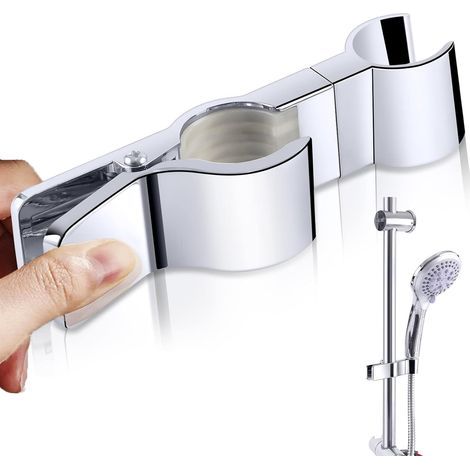 Support Douchette,Support Pommeau de Douche,Barre de Douche Support Douchette Sans Percage,45°Clamp Douchette Réglable (1/5)