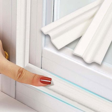 Joint de fenêtre 10 m, bande d'étanchéité adhésive pour porte, mousse isolante anti-courant d'air, ruban autocollant (1/5)