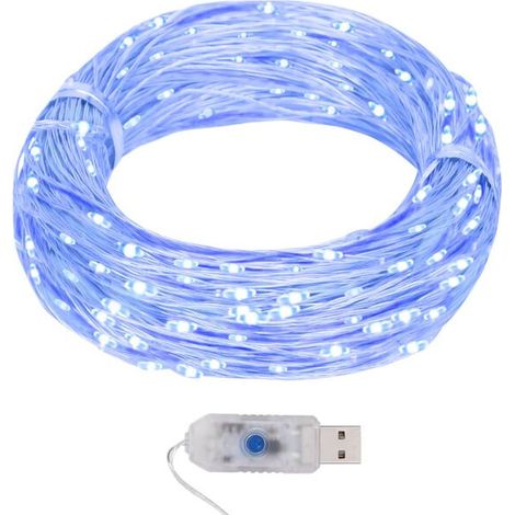 Guirlande lumineuse miniature à LED de 40 mètres, 400 LED bleues, 8 fonctions (1/5)