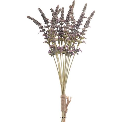 Bouquet de lavande artificielle H 41 cm 12 têtes