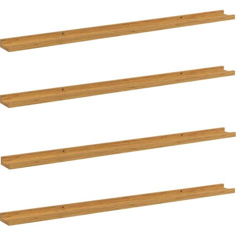 vidaXL  Wall Shelf  4 pcs Beige 115 x 9 x 3 cm Engineered Wood
