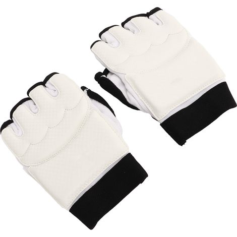 Paar atmungsaktive, elastische Halbfinger-Taekwondo-Handschuhe für Boxen, Training und Kampfsport – Größe M (1/5)