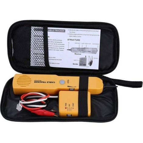 1 Kit Traceur de Fil, Testeur de Câble Réseau RJ11, Générateur de Tonalité, Détecteur de Disjoncteur, Outil de Diagnostic Électrique (1/4)