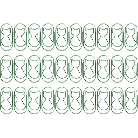 30 agrafes en forme de chat en fer, trombones multifonctions pour organiser documents de bureau (1/5)
