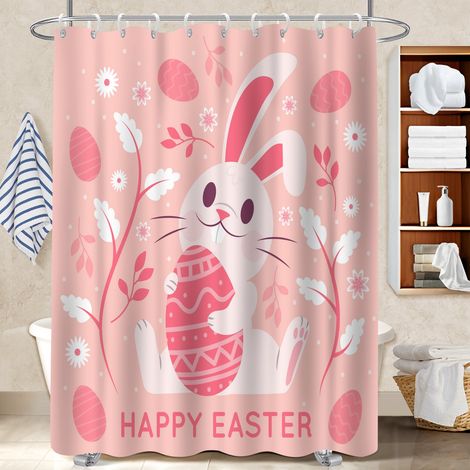 Voile de douche fluide en polyester 180x180 Évasion rideau imperméable pour salle de bain moderne (1/5)