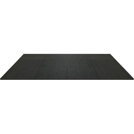 Tapis de sol modulaires 12 pièces, 12,7 mm d'épaisseur, EVA et caoutchouc, 60,96 x 60,96 cm, couvrant 4,46 m², antidérapants, étanches, pour salle de sport, maison, garage, sous-sol. (1/5)