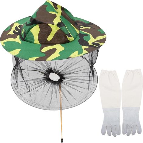 Chapeau Apiculteur Avec Voile Protection Manches Pour Apiculteur Chapeau Respirant Pour Insectes (1/5)
