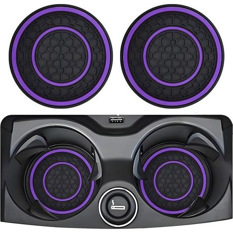 Set di 2 inserti portabicchieri per auto, sottobicchiere antiscivolo per tazze da caffè, accessorio per interni auto compatibile con tutti i modelli (1/5)