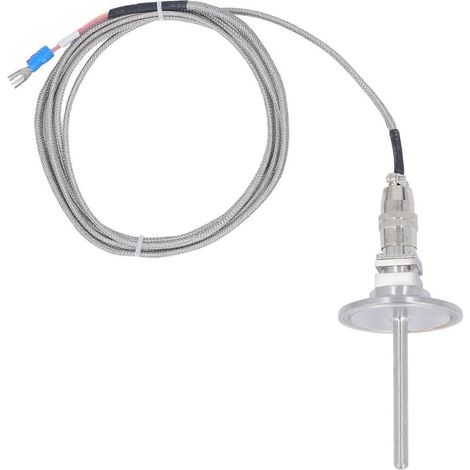 Thermoelement Typ K, 6 mm Temperaturfühler, Messleitung mit Luftfahrtstecker, Schnellverbinder, 2 m