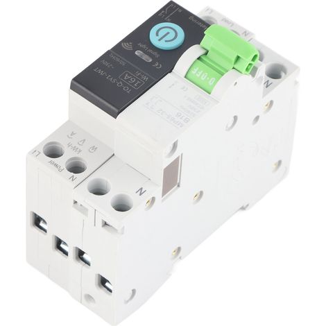 Disjoncteur Connecté WiFi 1P+N 16A avec Surveillance Énergétique, 6KA AC230V Contrôle à Distance (1/5)