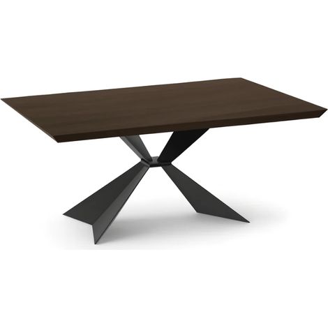 Taurus, Tavolo allungabile con top impiallacciato Rovere termocotto (100cm X 200/300cm H. 76cm) Made in Italy Duzzle (1/5)