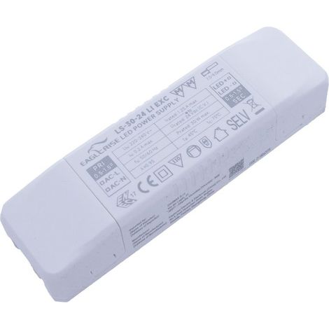 Alimentatore Trasformatore LED Cerificato ENEC Output 30W 24V 1.25A Input 220V Compatibile PLC-30-24