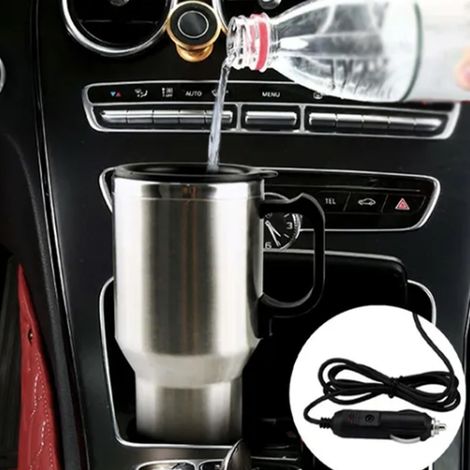 Gobelet Chauffant 12V Voiture, Grande Capacité, Mug Thermos Inox Anti-Fuite, Chauffe-Tasse pour Véhicule, Prise Allume-Cigare (1/5)