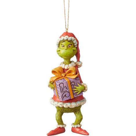 Figurine de Noël vert en résine, pendentif décoratif d'arbre de Noël, ornement de film dessin animé, cadeau festif (1/3)
