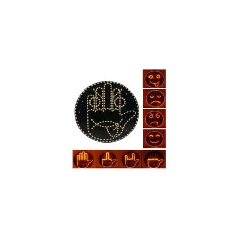 Luz de mano Road Mate para coche, 4 emojis y 4 gestos con control remoto, para expresar tu enfado mientras conduces. - Crezuo (1/3)
