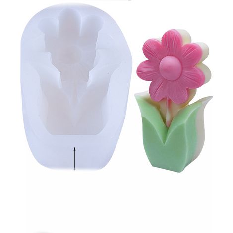 3D-Silikonform für Blumen, ideal für DIY-Bastelarbeiten – 76 x 115 x 39 mm – umweltfreundlich und wiederverwendbar (1/5)