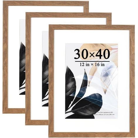 Bilderrahmen 30x40 Plexiglas Holzfarbe 3er Set 30x40-3P Holzfarbe (1/5)