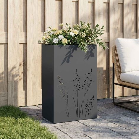 vidaXL Macetero de Jardín Gris antracita 50 x 30 x 75 cm (1/5)
