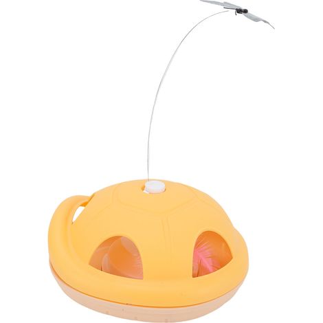 Jouet interactif automatique pour chatons avec baguette à plumes rotative et agitatrice pour chats d'intérieur (1/5)
