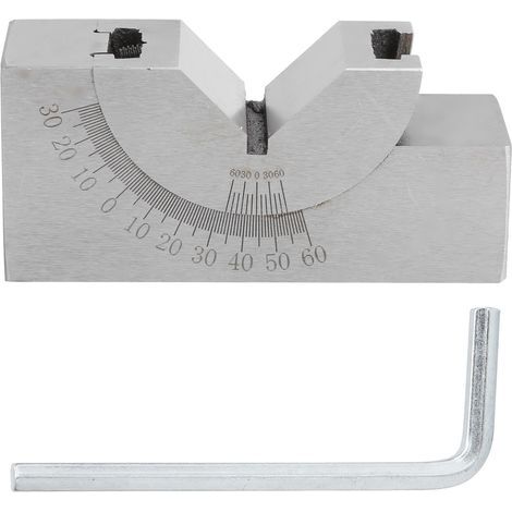 Jauge d’angle micro V – bloc réglable – tour / fraisage – travail bois – outil industriel (1/5)