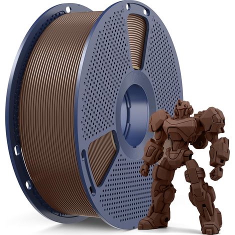 Filament PETG 1.75 mm, Haute Résistance Filament d'imprimante 3D PETG, Durabilité et flexibilité, Convient à la plupart des imprimantes 3D FDM, Bobine de 1 kg, Brun Café (1/5)