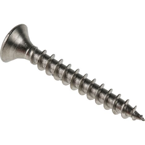 Rs Pro – Vis à bois 4mm tête fraisée 30mm – Acier inoxydable A2 304 – Résistance à la corrosion – Boîte de 100 vis (1/3)