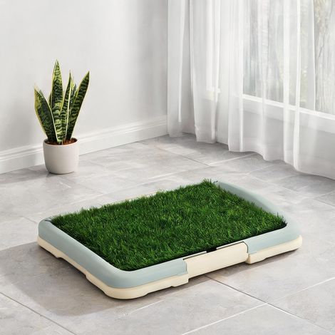 Toilette pour chien 3 niveaux gazon synthétique 46,5 x 34 cm (1/5)