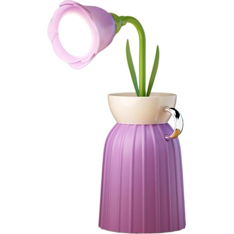 Lampe en forme de branche de fleurs, lampe de vase à intensité variable en continu, lumière de vase à fleurs avec 3 modes de couleur, rechargeable par USB, lampes de lecture amovibles à contrôle (1/5)