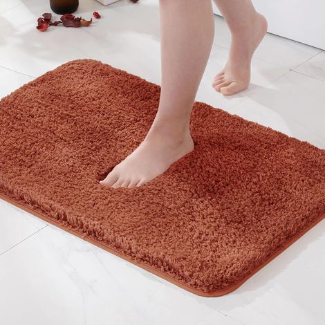 Tapis Salle de Bain 1 Pièce Absorbant Super Doux Caramel 40x60cm (1/4)