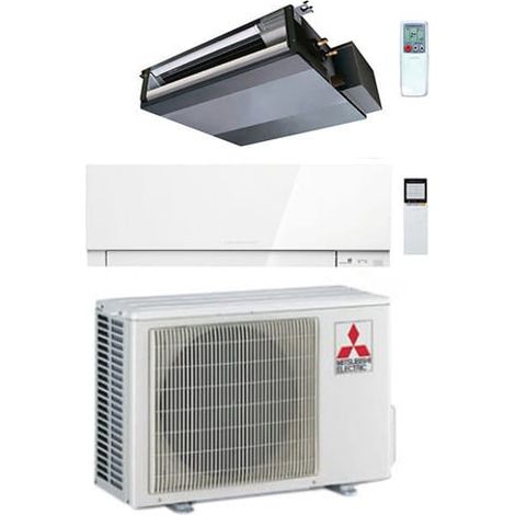Climatizzatore Condizionatore Mitsubishi Canalizzabile più Kirigamine Zen R32 SEZ-M DA Dual Split Inverter 9000 + 15000 BTU con U.E. MXZ-3F68VF Classe A++/A+