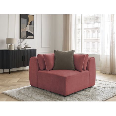 BOBOCHIC - Angle avec têtière pour canapé modulable JANA tissu velours Orange (1/5)